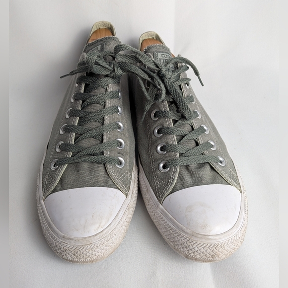 Converse Men Green Flat Shoes Size 10 Women Size 12 Unisex - Picture 2 of 8